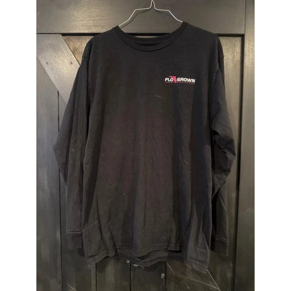 FloGrown Gator Country Long Sleeve Shirt Mens Medium Black Alligator Florida Tee